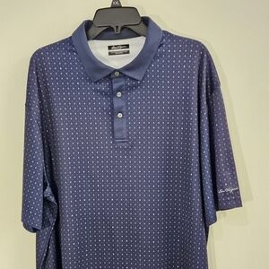 Hogan Navy Patterned Golf Polo Shirt